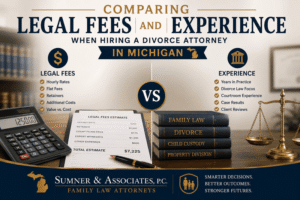 comparing legal fees and experience divorce attorney Michigan