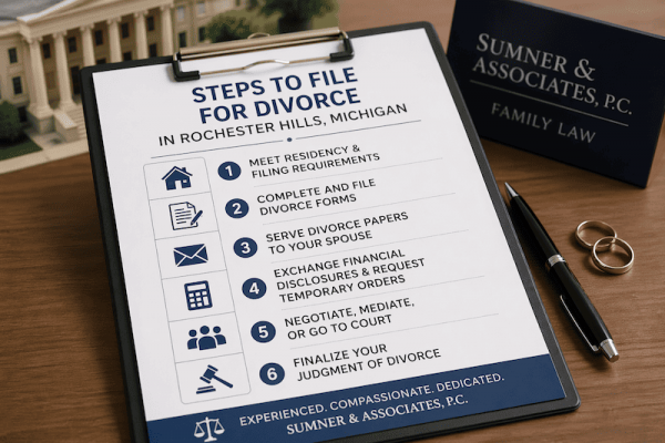 steps to file for divorce in Michigan